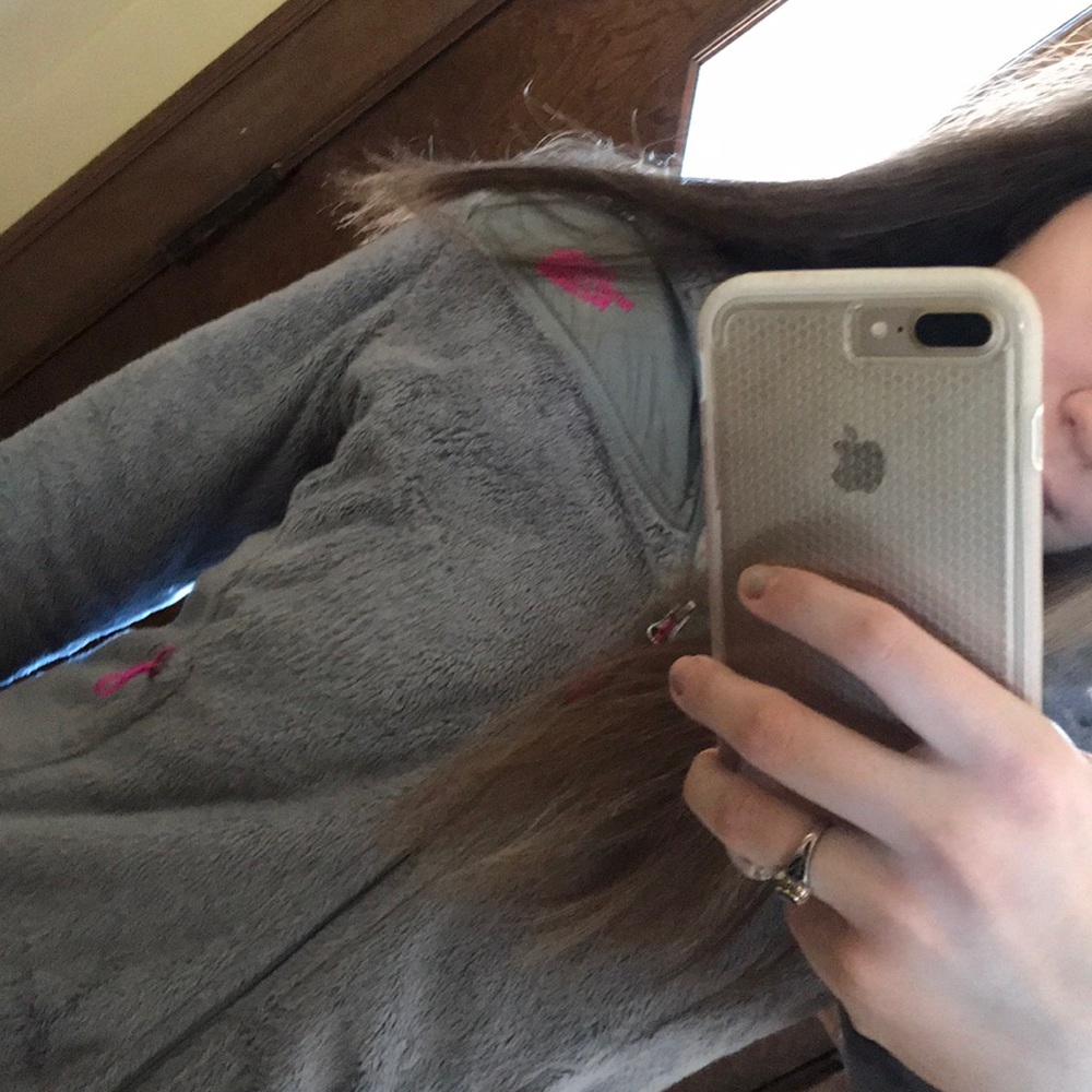 Grey north face coat
